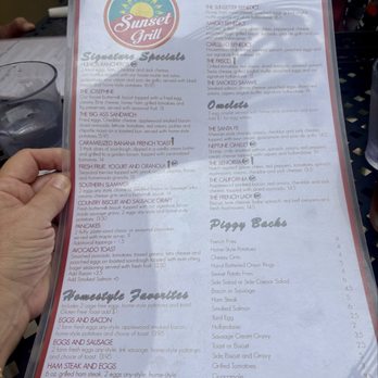 Sunset Grill - The Menu - American Near Me - Fredericksburg, Texas