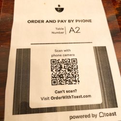 Nama Noodle Bar - Table QR code