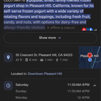 Coco Swirl - Hours - Ice Cream & Frozen Yogurt Near Me - Pleasant Hill, California
