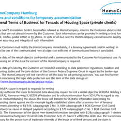 HomeCompany - Half of page 1 of our tenant agreement with Homecompany, to prove we were customers, since I've had to prove it to Google in 2023 & 2026