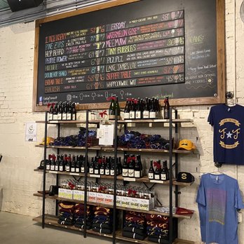 Fonta Flora Brewery - Optimist Hall - Beer board & merch display - Breweries Near Me - Charlotte, North Carolina Fonta Flora Brewery - Optimist Hall - Beer board & merch display - Breweries Near Me - Charlotte, North Carolina