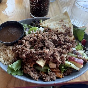 The Goat Pflugerville - Harvest salad with ground beef added - Bars Near Me - Pflugerville, Texas