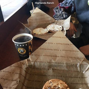 Einstein Bros. Bagels - Chocolate chip cookie, blueberry bagel with cream cheese, & coffee. All very good - Bagels Near Me - Highlands Ranch, Colorado Einstein Bros. Bagels - Chocolate chip cookie, blueberry bagel with cream cheese, & coffee. All very good - Bagels Near Me - Highlands Ranch, Colorado