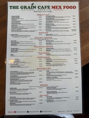 Menu photo 1 The Grain Cafe Redondo Beach, CA