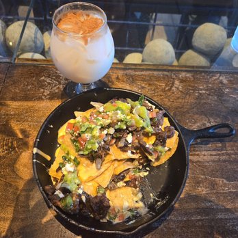 Ballast Point Brewing Long Beach - Spiked Horchata and Carne Asada Nachos - Breweries Near Me - Long Beach, California