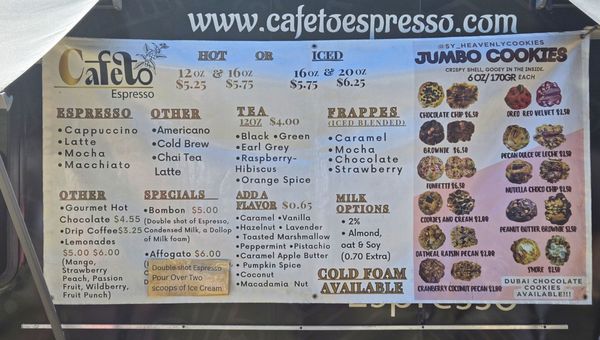 Menu photo 1 Cafeto Espresso Doswell, VA Menu photo 1 Cafeto Espresso Doswell, VA