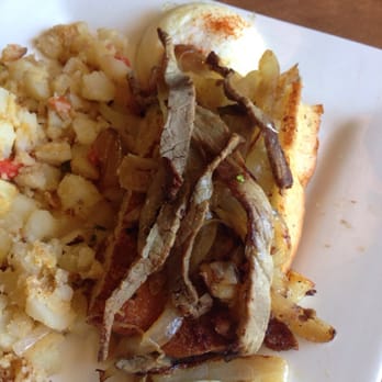 Sunnyside Breakfast Lounge - Philly Benedict. There isn't much philly on this plate. This is very disappointing. - Breakfast & Brunch Near Me - Mesa, Arizona