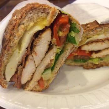 Food For Life - Chicken Deluxe on a whole wheat roll. Chicken, honey mustard, BLT, avocado - Sandwiches Near Me - Fort Lee, New Jersey