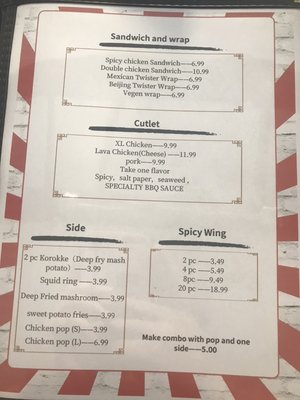Menu photo 1 Bomber Chicken Halifax, NS