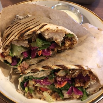 Laziz Kitchen - Laziz Wrap with fried chicken (escalope)-- delish! - Middle Eastern Near Me - Salt Lake City, Utah
