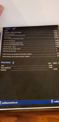 Menu photo 1 Coffee Machine Buenos Aires, C