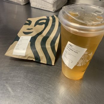 Starbucks - Steamed Apple Juice minus the steam and the coffee cake I threw out - Coffee & Tea Near Me - Cleveland, Ohio Starbucks - Steamed Apple Juice minus the steam and the coffee cake I threw out - Coffee & Tea Near Me - Cleveland, Ohio