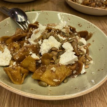 Giulia - sweet potato casoncelli (black garlic, burro e salvia, ricotta salata) - Italian Near Me - Cambridge, Massachusetts