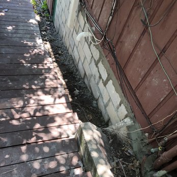 Brick Angel - Before and after brick work on wall. - Masonry/Concrete Near Me