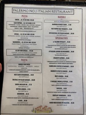 Menu photo 1 Palermo No 2 Italian Restaurant Covina, CA Menu photo 1 Palermo No 2 Italian Restaurant Covina, CA