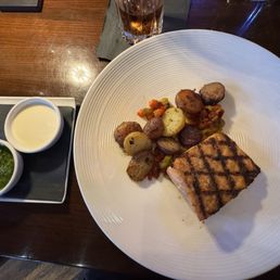 Salmon sauces on the side Salmon sauces on the side
