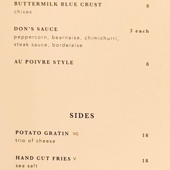 Don's Prime - Menu - Steakhouses Near Me - Las Vegas, Nevada Don's Prime - Menu - Steakhouses Near Me - Las Vegas, Nevada