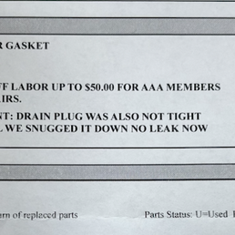 Service bill from my regular mechanic stating the issues that Matt refuses to acknowledge or correct.