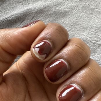 Palm Garden Nails & Spa - The day after getting my nails done. This was because of the bubble left in the polish that wasn't fixed. - Waxing Near Me - Chandler, Arizona