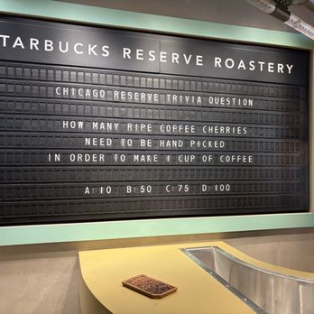 Starbucks Reserve Roastery Chicago - The flip board was fun to watch - Coffee Roasteries Near Me - Chicago, Illinois