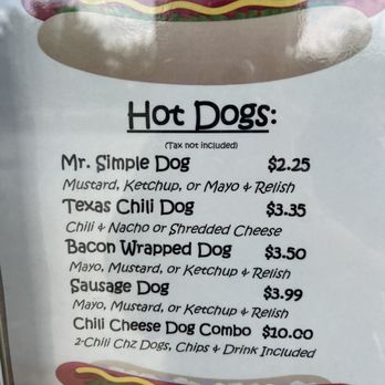 Sno Crush and More - Hot Dog options - Shaved Ice Near Me - Angleton, Texas