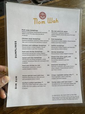 Menu photo 3 Nom Wah Nolita New York, NY Menu photo 3 Nom Wah Nolita New York, NY
