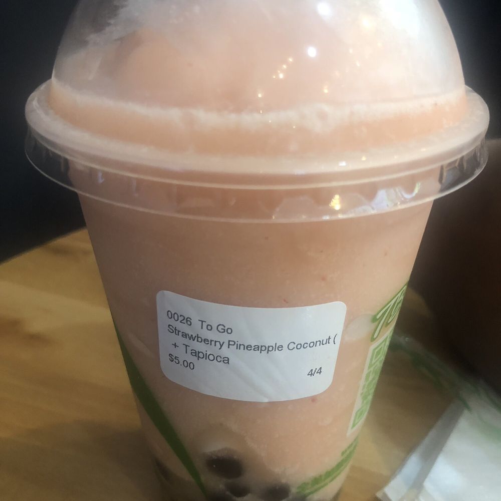 Tbaar - Strawberry Pineapple Coconut Smoothie with Boba - Bubble Tea Near Me - Orlando, Florida Tbaar - Strawberry Pineapple Coconut Smoothie with Boba - Bubble Tea Near Me - Orlando, Florida