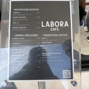 Labora - Menu - Coffee & Tea Near Me - San Diego, California