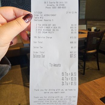 Mo Mo Paradise - Service charge for both FOH and BOH - Japanese Near Me - Arcadia, California Mo Mo Paradise - Service charge for both FOH and BOH - Japanese Near Me - Arcadia, California