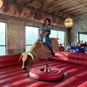 Photo of Gilley's Dallas - Dallas, TX, United States. Me on the mechanical bull! I stayed on longer than 8 seconds! The operator was nice and made sure I didn't get hurt!