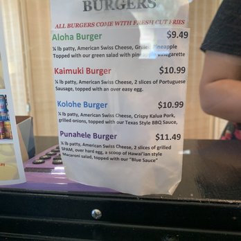 Got Plate Lunch - Burger menu - Hawaiian Near Me - Benicia, California