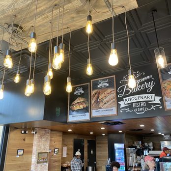 Roggenart - Cool light fixture in the main entrance. - Bakeries Near Me - Towson, Maryland