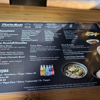 Mad For Sushi - Other side of recent menu - Sushi Bars Near Me - Dublin, California Mad For Sushi - Other side of recent menu - Sushi Bars Near Me - Dublin, California