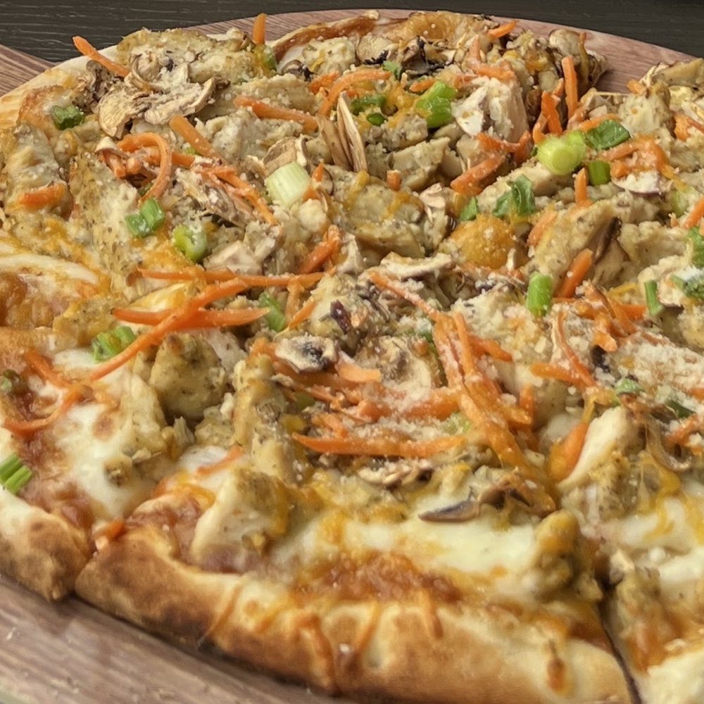 Paddle Hard Brewing - Thai'd Up Paddler Pizza - Breweries Near Me - Grayling, Michigan