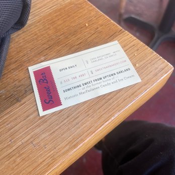 Sweet Bar Bakery - Business card so professional and clean. Love it here. - Bakeries Near Me - Oakland, California Sweet Bar Bakery - Business card so professional and clean. Love it here. - Bakeries Near Me - Oakland, California