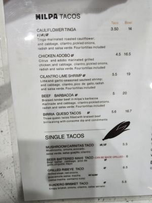Menu photo 7 Milpa  Las Vegas, NV