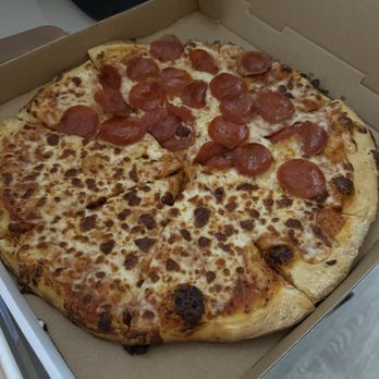 Slice Pizzeria - Half cheese / half pepperoni. - Pizza Near Me - Anaheim, California Slice Pizzeria - Half cheese / half pepperoni. - Pizza Near Me - Anaheim, California