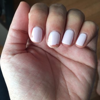 Nailbar + Hair - My nails one day after getting them done. Not just natural chipping at the tip of my nails, chunks being chipped off. - Hair Salons Near Me - Niagara Falls, Ontario