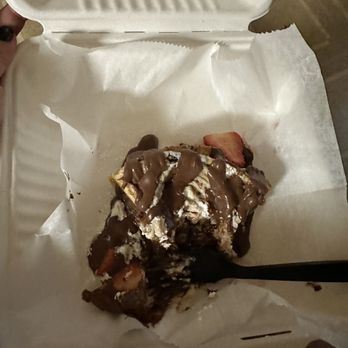 Just Love Coffee Cafe - Dickson, TN - This is the Nutella waffles. I can't even find a spot with no Nutella on it. - Coffee & Tea Near Me - Dickson, Tennessee