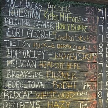 Hops on the Hill - Tap List Feb 2024 - Barbeque Near Me - Tumwater, Washington