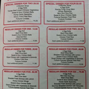 Fortune Express - Menu - Chinese Near Me - Chatham, Ontario