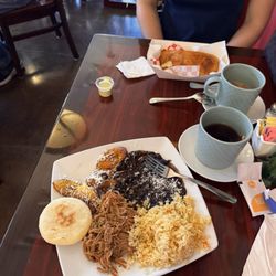 Pastelitos Cafe - Pabellon Criollo, Empanada de Pabellon (Specialty Mix), and Venezuelan Coffee (Cafe con Leche))