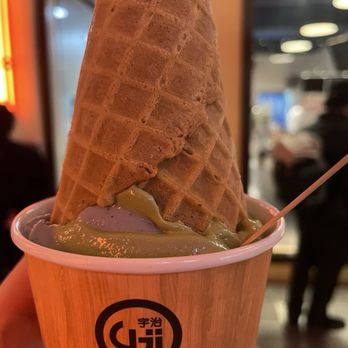 Uji Time Dessert - Matcha Sesame cone - Desserts Near Me - San Francisco, California