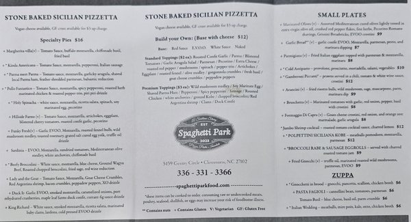 Menu photo 8 Spaghetti Park Clemmons, NC Menu photo 8 Spaghetti Park Clemmons, NC