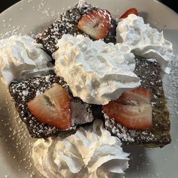 Original Market Diner - Chocolate Hazelnut Banana Bread French Toast - American Near Me - Dallas, Texas Original Market Diner - Chocolate Hazelnut Banana Bread French Toast - American Near Me - Dallas, Texas