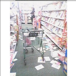 Dollar Tree - One of several aisles that was cluttered with stuff people's children threw everywhere