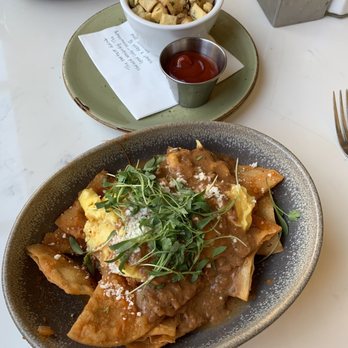 Magnolia House - Chicken Tinga chilaquiles and "fries".. - Cocktail Bars Near Me - Pasadena, California Magnolia House - Chicken Tinga chilaquiles and "fries".. - Cocktail Bars Near Me - Pasadena, California