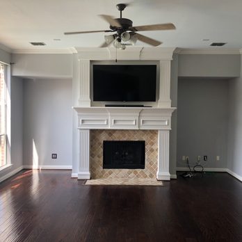 Anything A/V - 65" TV above our fireplace. - Home Automation Near Me - Irving, Texas