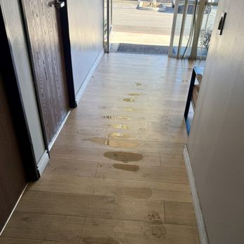 Brainy Actz Escape Rooms - Irvine, CA - Wet floor with no signs posted - Escape Games Near Me - Tustin, California