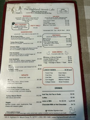 Menu photo 6 The Highland St Cafe Mount Dora, FL Menu photo 6 The Highland St Cafe Mount Dora, FL